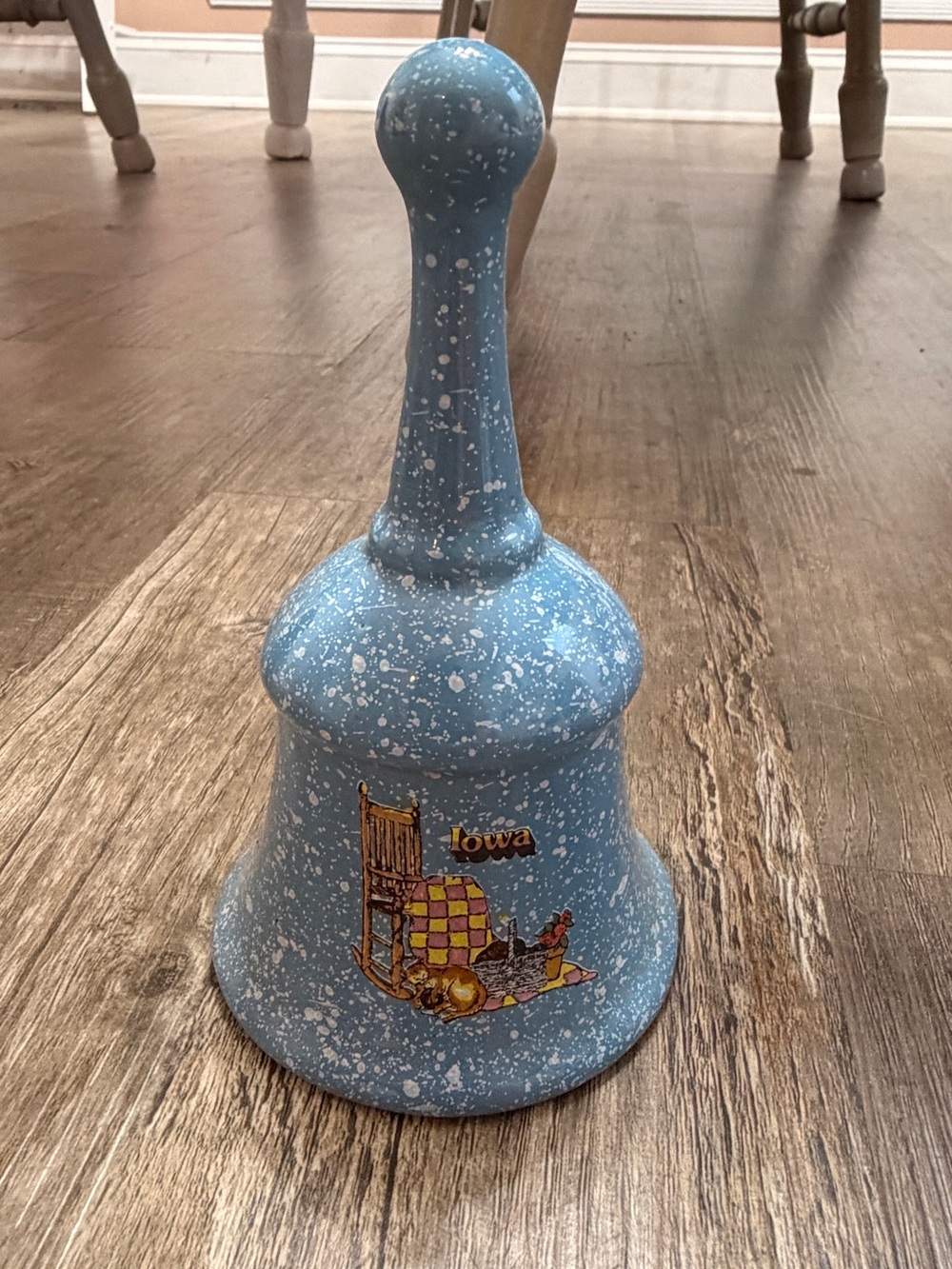 2 vintage ceramic souvenir bells